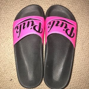 Pink Victoria Secret Slide-Ons